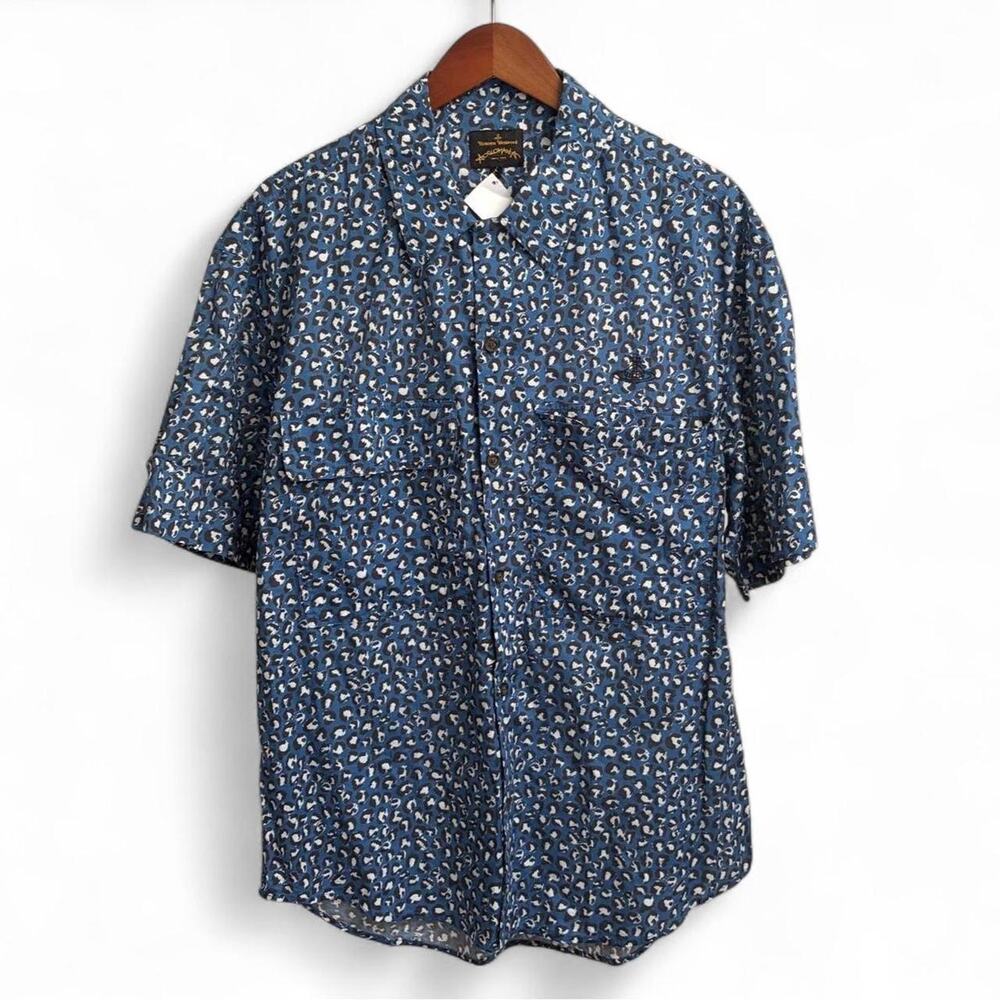 Vivienne Westwood Anglomania Leopard Orb Button Up Shirt Men’s L Designer